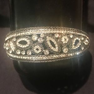 Rhinestone filigree evening bracelet